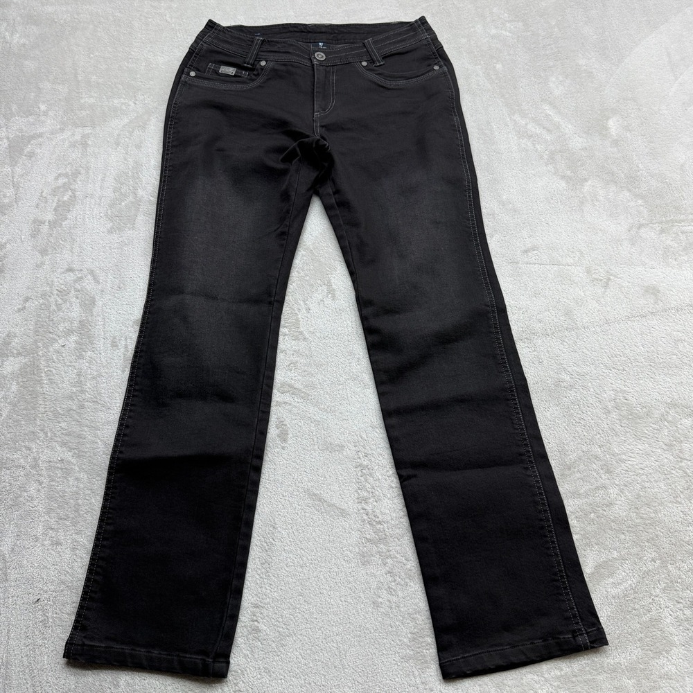 Kuhl Danzr Pants Women 8 Short Black Straight Leg Stretch Hiking Outdoors Travel